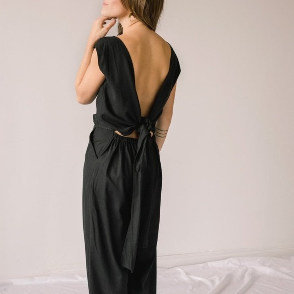 Ozma of California Matador Romper, Black Silk, S
